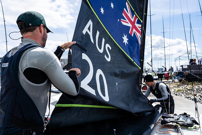 Jim Colley and Shaun Connor - 49er, 49erFX and Nacra 17 European Championships photo copyright Beau Outteridge taken at  and featuring the 49er class