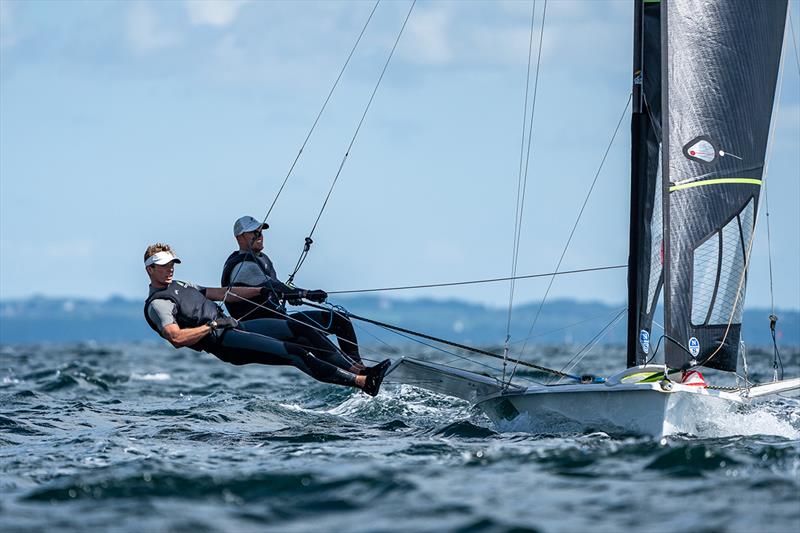 Tom Burton and Simon Hoffman - 49er, 49erFX and Nacra 17 European Championships photo copyright Beau Outteridge taken at  and featuring the 49er class