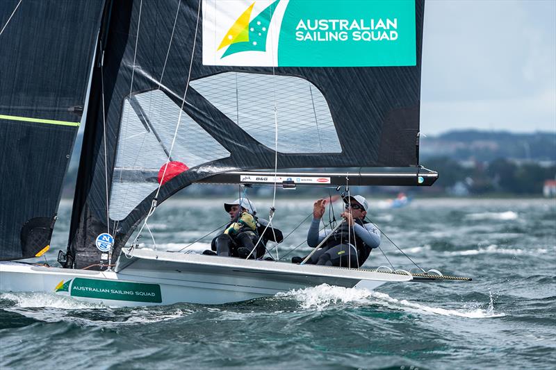 Tom Needham and Joel Turner - 49er, 49erFX and Nacra 17 European Championships photo copyright Beau Outteridge taken at  and featuring the 49er class