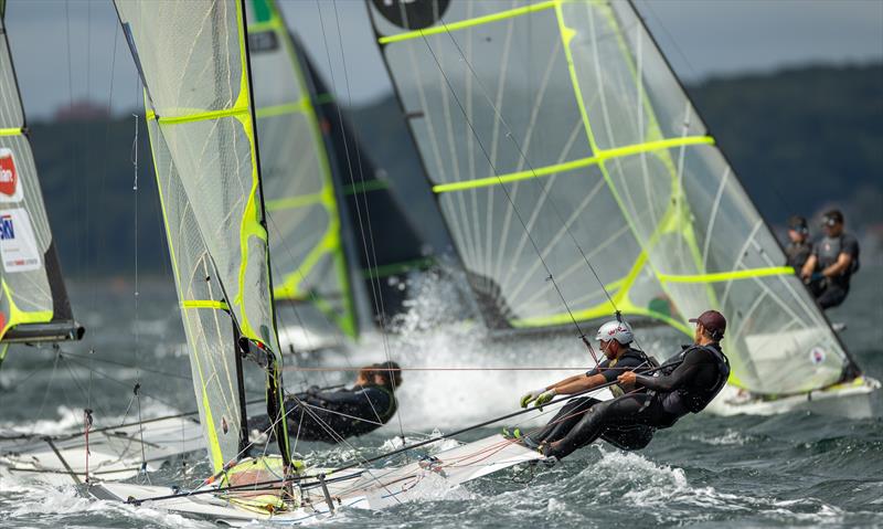 49er - Day 5 - European Championships - Aarhus, Denmark - July 2022 photo copyright Peter Brogger taken at Sailing Aarhus and featuring the 49er class