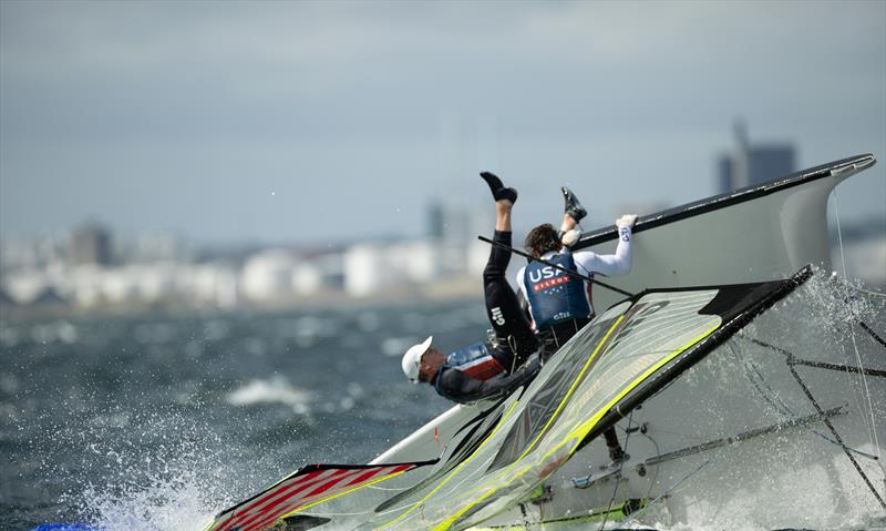 49er - Day 5 - European Championships - Aarhus, Denmark - July 2022 photo copyright Peter Brogger taken at Sailing Aarhus and featuring the 49er class