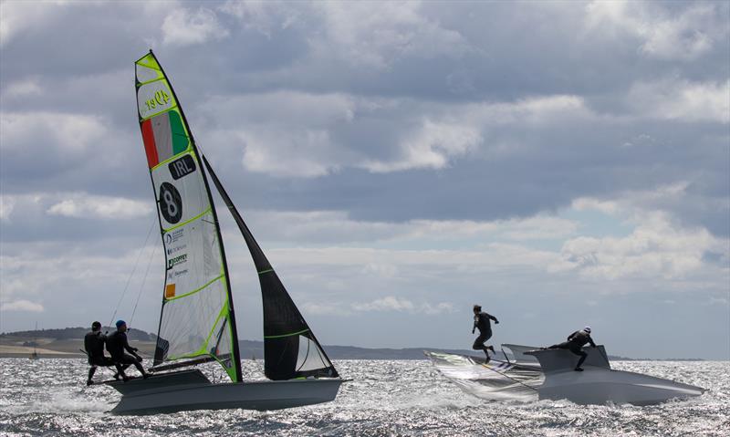 49er - Day 5 - European Championships - Aarhus, Denmark - July 2022 photo copyright Peter Brogger taken at Sailing Aarhus and featuring the 49er class