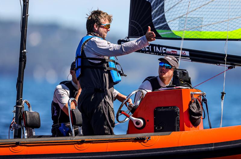 Isaac McHardie - 49er - (NZL) - World Sailing Championships - Nova Scotia - September 2022 photo copyright Sailing Energy taken at Royal Nova Scotia Yacht Squadron and featuring the 49er class