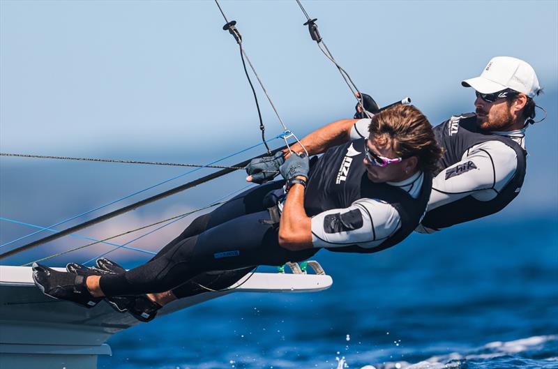 Logan Dunning Beck & Oscar Gunn - 49er - (NZL) - World Sailing Championships - Nova Scotia - September 2022 photo copyright Sailing Energy taken at Royal Nova Scotia Yacht Squadron and featuring the 49er class