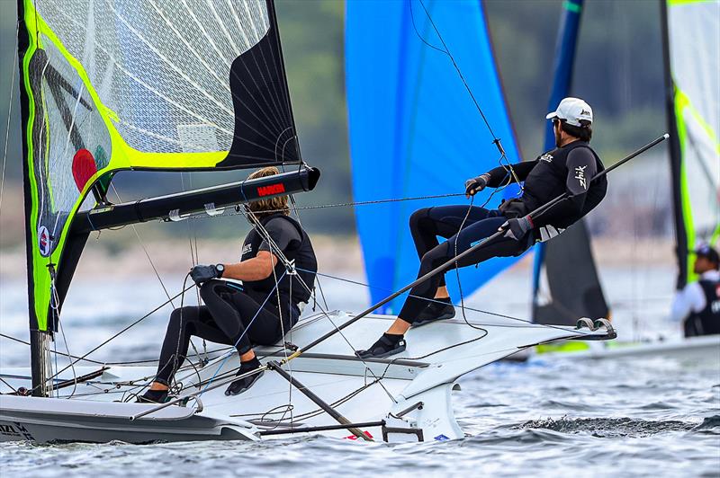 Logan Dunning Beck and Oscar Gunn - 49er - (NZL) - Day 6 - World Sailing Championships - Nova Scotia - September 2022 photo copyright Sailing Energy taken at Royal Nova Scotia Yacht Squadron and featuring the 49er class