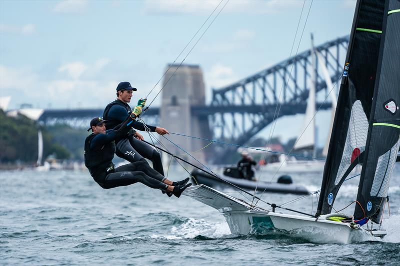 Tom Needham and Joel Turner on day 2 at Sail Sydney photo copyright Beau Outteridge taken at Woollahra Sailing Club and featuring the 49er class