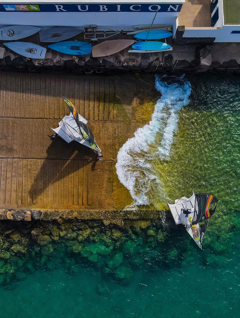 A good day for training, but too squirly for racing - 2023 Lanzarote International Regatta photo copyright Sailing Energy / Lanzarote Sailing Center taken at Lanzarote Sailing Center and featuring the 49er class