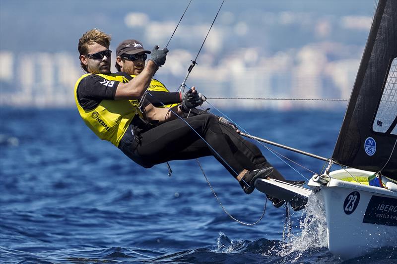 Logan Dunning Beck and Oscar Gunn are second overall - 49er - Day 5 - 2023 Princess Sofia Regatta in Palma de Mallorca, Spain - photo © Sailing Energy