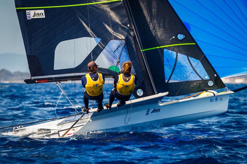 Logan Dunning Beck and Oscar Gunn (NZL) - 49er - Day 4 - NZL Sailing Team - Semaine Olympique Francais - April 27, 2023 photo copyright Sailing Energy taken at  and featuring the 49er class