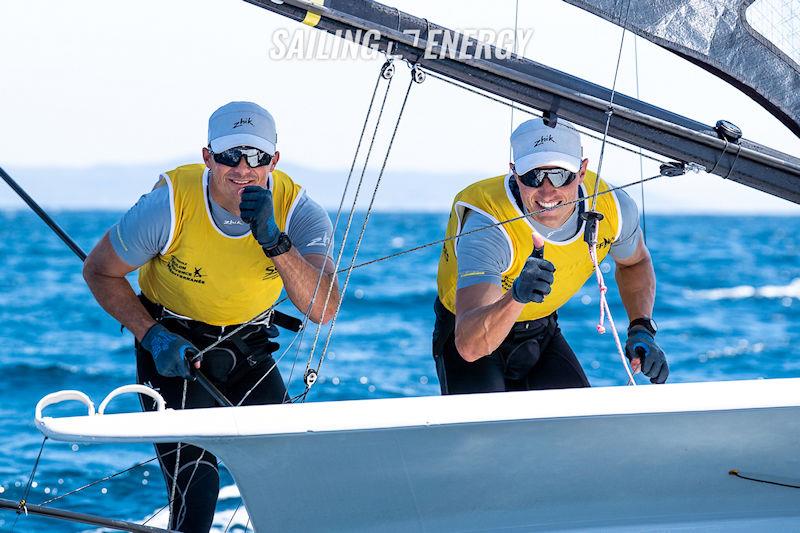 49er gold for Diego Bottin & Florian Trittel (ESP) at 54th Semaine Olympique Française - Toulon Provence Méditerranée photo copyright Sailing Energy / Semaine Olympique Française taken at COYCH Hyeres and featuring the 49er class