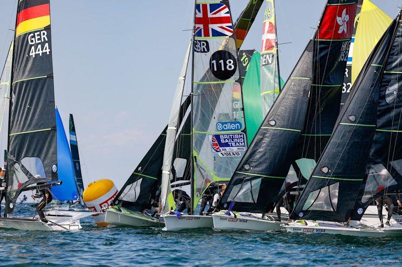 Racing got underway on the inshore courses off Schilksee - day 1 of Kiel Week photo copyright Kiel Week / www.ChristianBeeck.de taken at Kieler Yacht Club and featuring the 49er class