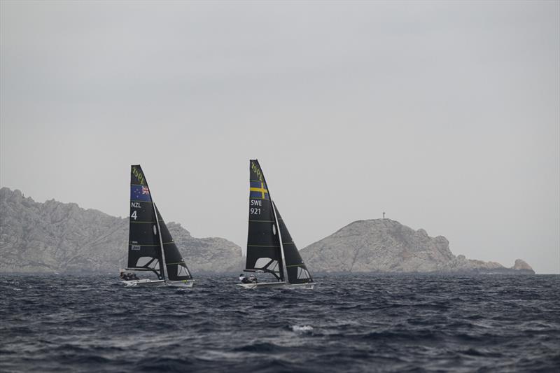 49er - Paris 2024 Olympic Sailing Test Event, Marseille, France - Day 4 - July 12, 2023 - photo © Vincent Curutchet / World Sailing