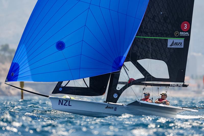 Isaac McHardie/William McKenzie (NZ) - 49er - Paris 2024 Olympic Sailing Test Event, Marseille, France - Day 7 - July 15, 2023 - photo © Sander van der Borch / World Sailing