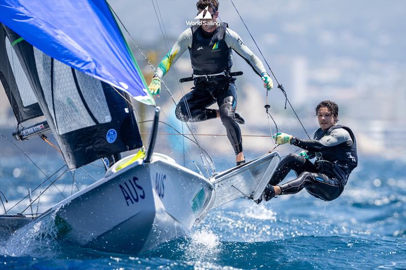 Jim Colley and Shaun Connor - Paris 2024 Olympic Sailing Test - photo © Sander van der Borch / World Sailing