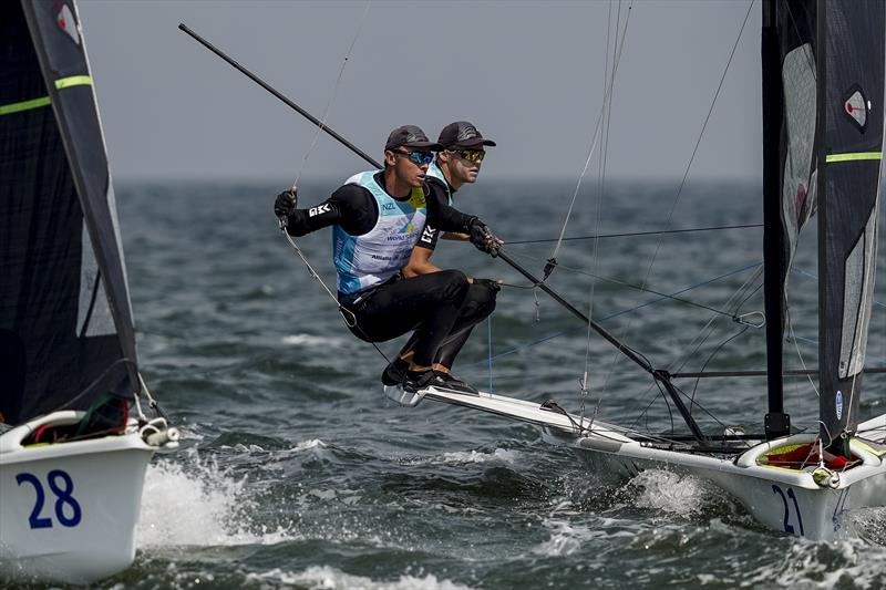 49er - NZL Sailing Team - Day 1 - Allianz Sailing World Championships - August 10, 2023 - The Hague photo copyright World Sailing taken at  and featuring the 49er class