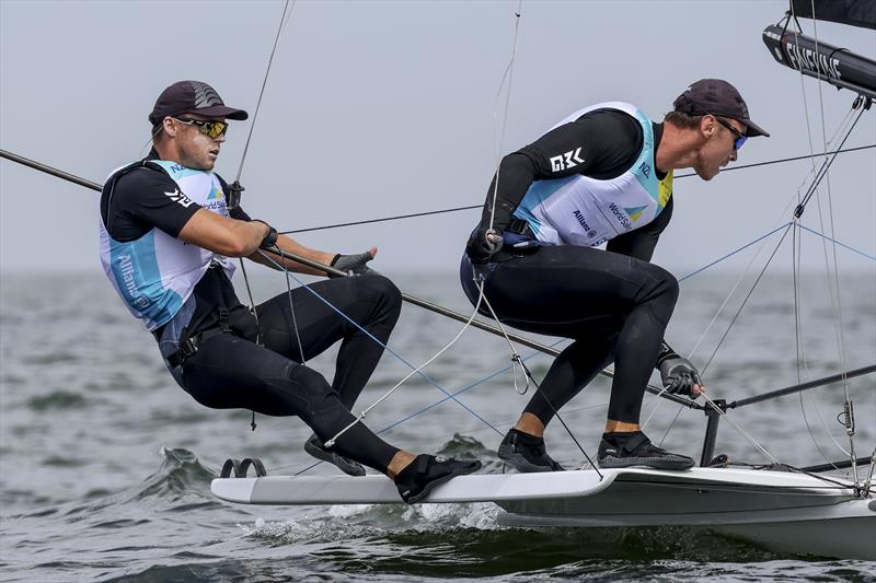 49er - NZL Sailing Team - Day 1 - Allianz Sailing World Championships - August 10, 2023 - The Hague photo copyright World Sailing taken at  and featuring the 49er class