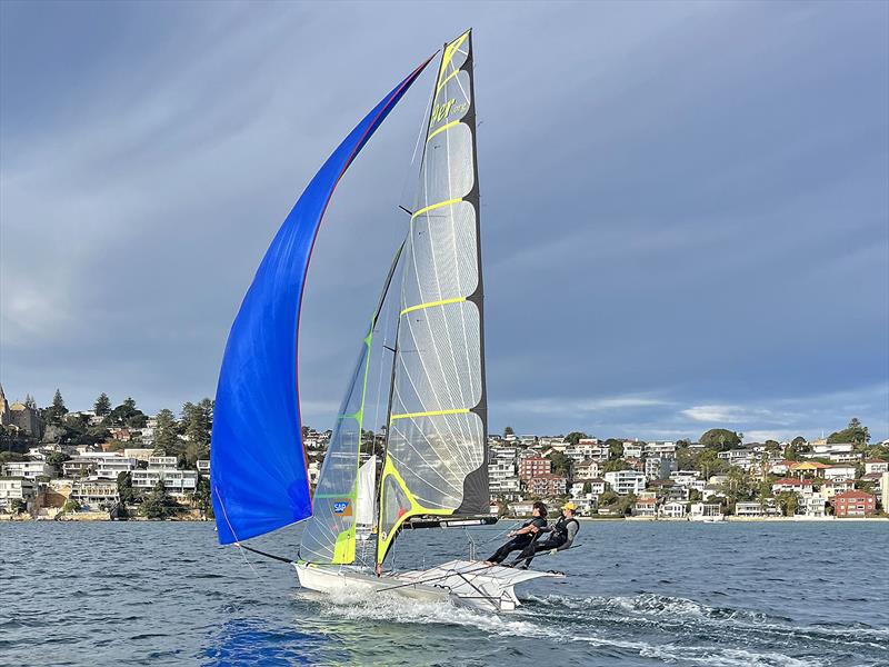 Ben Crafoord with Finn Rodowicz - first time on the 49er photo copyright Carl Crafoord taken at  and featuring the 49er class