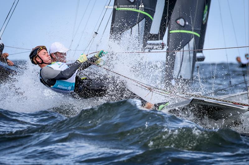 2023 Allianz Sailing World Championships Day 3 photo copyright Sailing Energy / World Sailing taken at  and featuring the 49er class