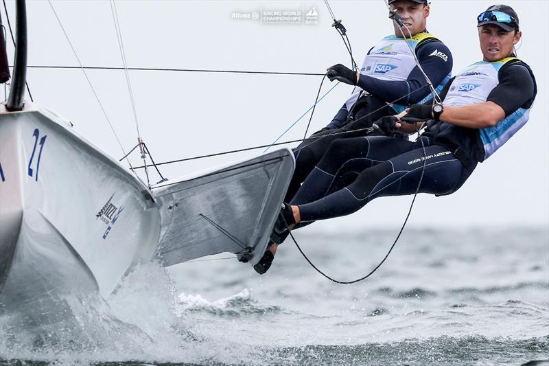 2023 Allianz Sailing World Championships Day 5 photo copyright Sailing Energy / World Sailing taken at  and featuring the 49er class