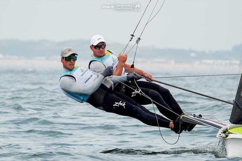 Dominik Buksak and Szymon Wierzbicki - 2023 Allianz Sailing World Championships - Day 8 - photo © Sailing Energy / World Sailing