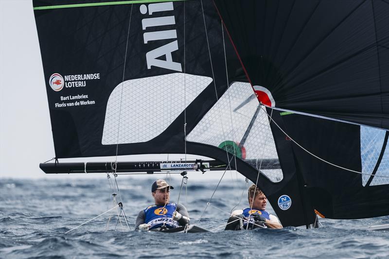 Bart Lambriex and Floris van de Werken (NED) on 49er and 49erFX Worlds at Lanzarote day 2 - photo © Sailing Energy / Lanzarote Sailing Center