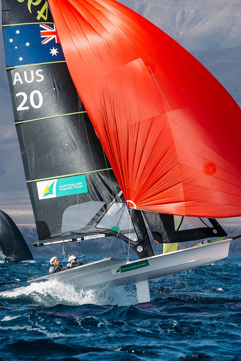 Jim Colley and Shaun Connor go flying - photo © Sailing Energy