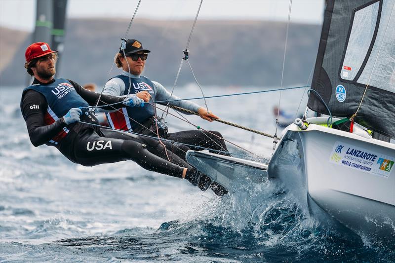 Ian Barrows & Hans Henken, US Sailing Team - 2024 49er and 49erFX Worlds - photo © Sailing Energy