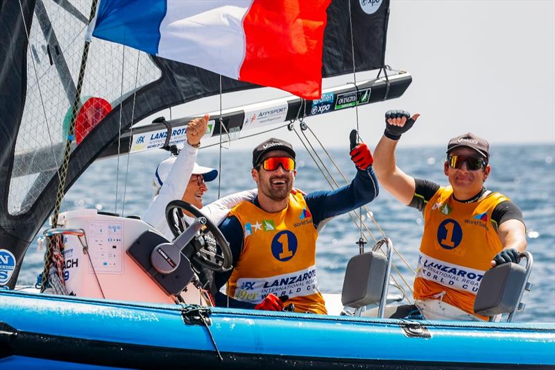 FRA 16 - Erwan Fischer and Clément Pequin - Lanzarote International Regatta 2024 photo copyright Sailing Energy / Lanzarote Sailing Center taken at Lanzarote Sailing Center and featuring the 49er class