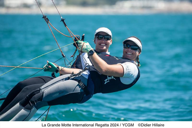 Laura Harding and Annie Wilmot finish 6th in the 49er FX Europeans at La Grande Motte photo copyright YCGM / Didier Hillaire taken at Yacht Club de la Grande Motte and featuring the 49er class