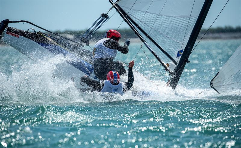 Wilkinson|Dawson (NZL) - Nacra 17 Worlds - La Grande Motte International Regatta 2024 - France - May 2024 photo copyright YCGM / Didier Hillaire taken at  and featuring the 49er class