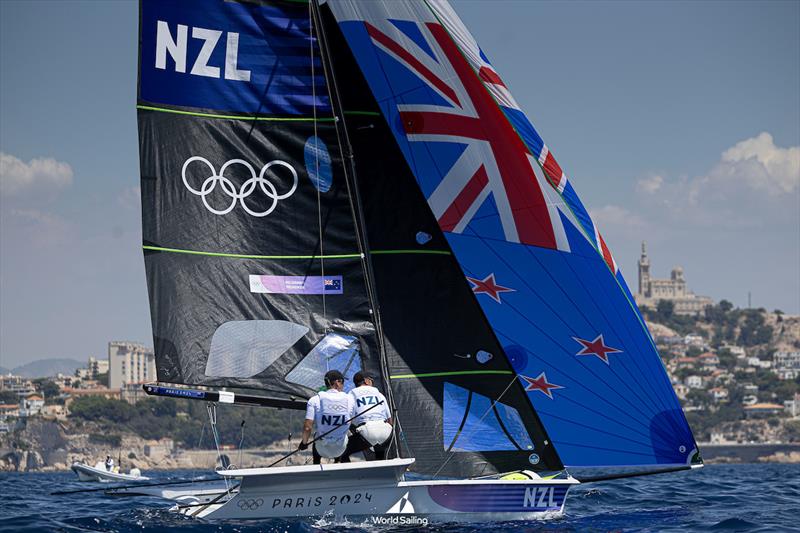 Isaac McHardie/William McKenzie (NZL) - 49er  - Marseille - Paris2024 Olympic Regatta - July 28, 2024 - photo © World Sailing / Sander van der Borch