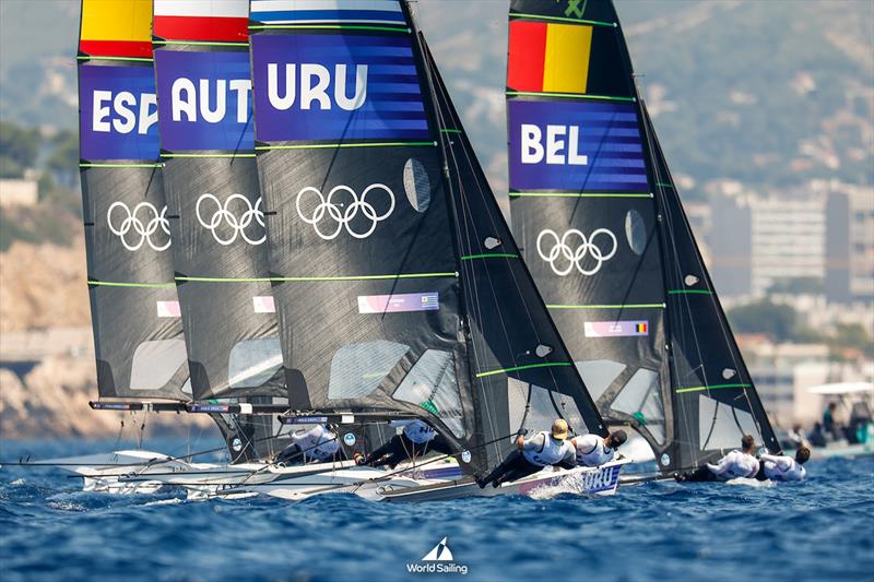 Start - 49er  - Marseille - Paris2024 Olympic Regatta - July 28, 2024 - photo © World Sailing / Sander van der Borch