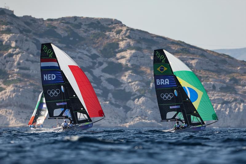Men's Skiff racing on July 31 in Marseille at the Paris 2024 Olympic Regatta - photo © World Sailing / Sander van der Borch