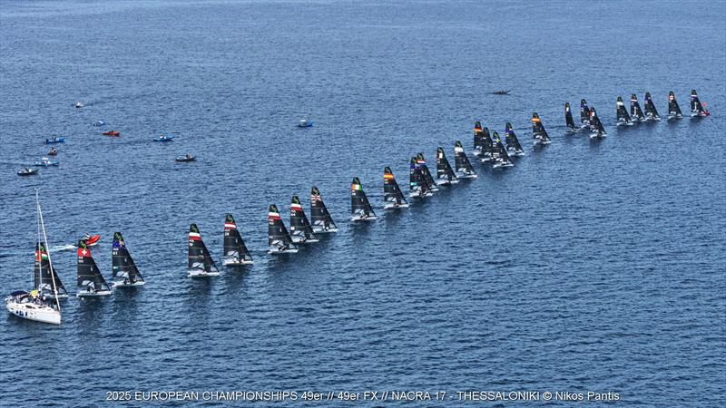 2025 49er, 49erFX, and Nacra 17 European Championships Day 3 photo copyright Nikos Pantis taken at Nautical Club of Thessaloniki and featuring the 49er class