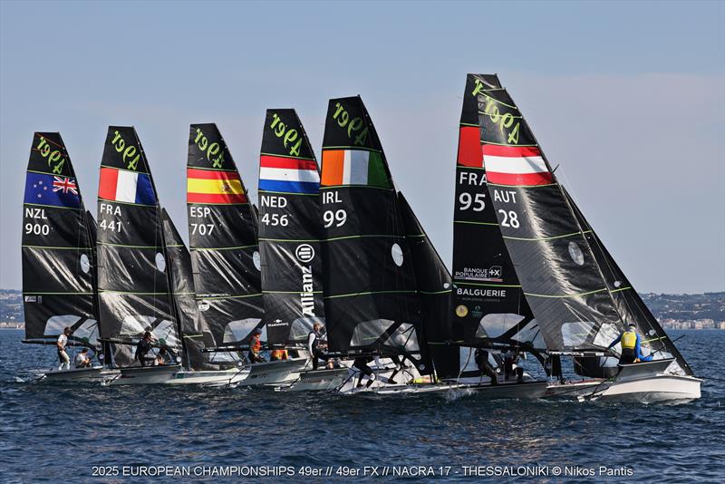 2025 49er, 49erFX, and Nacra 17 European Championships Day 3 photo copyright Nikos Pantis taken at Nautical Club of Thessaloniki and featuring the 49er class