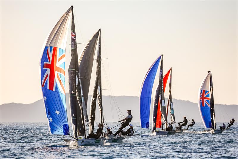 Palm Beach Motor Yachts 49er and 49FX exhibition series on Day 1 at Hamilton Island Race Week - photo © Salty Dingo