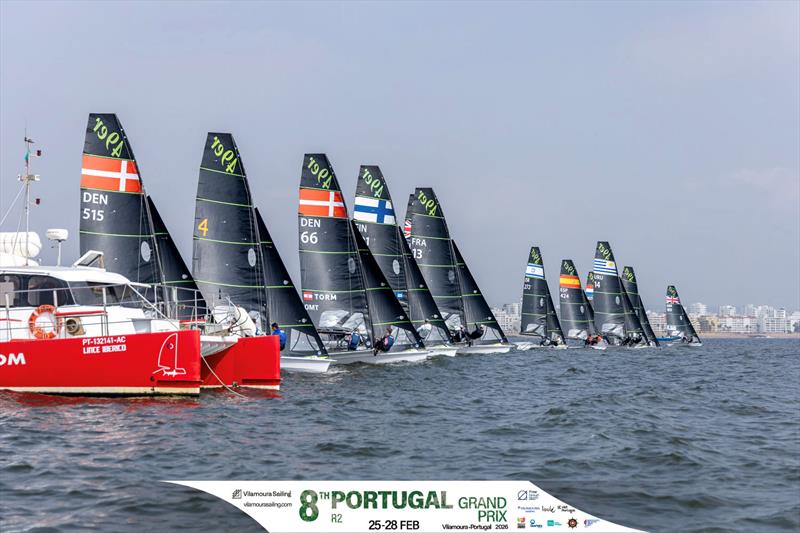 8th Portugal Grand Prix Round 2 Day 1 photo copyright Prow Media taken at Vilamoura Sailing and featuring the 49er class