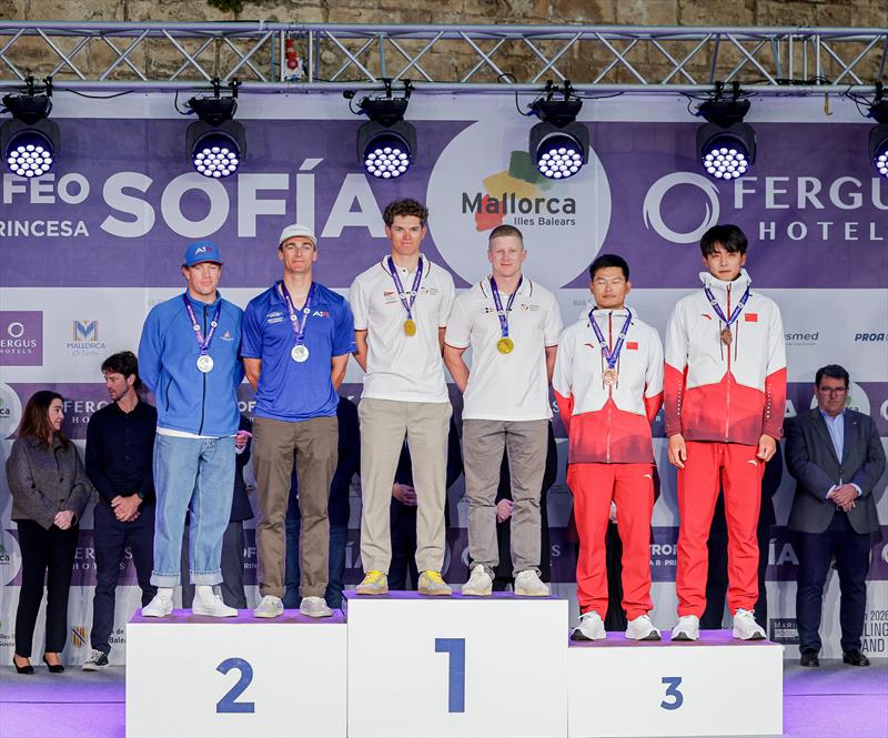 49er Podium - 55th Trofeo Princesa Sofia Mallorca by FERGUS Hotels Prize Giving photo copyright Sailing Energy / Princesa Sofía Mallorca taken at Real Club Náutico de Palma and featuring the 49er class