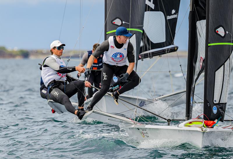 Jakob Meggendorter, Andreas Spranger (GER) - 2026 49er Worlds at Quiberon -  Day 5 - May 16, 2026 photo copyright Sailing Energy taken at Institut National du Nautisme and featuring the 49er class