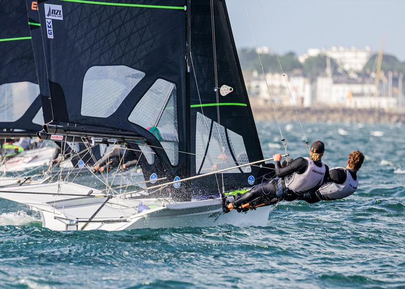 Seb Menzies and George Lee Rush (NZL)  - 2026 49er Worlds - Quiberon -  Day 2 - May 13, 2026 - photo © Sailing Energy