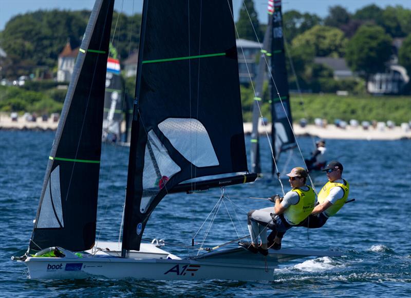 Nevin Snow and his bowman Ian Macdiarmid (USA) dominate the 49er standings at Kieler Woche photo copyright Felix Diemer / Kieler Woche taken at Kieler Yacht Club and featuring the 49er class
