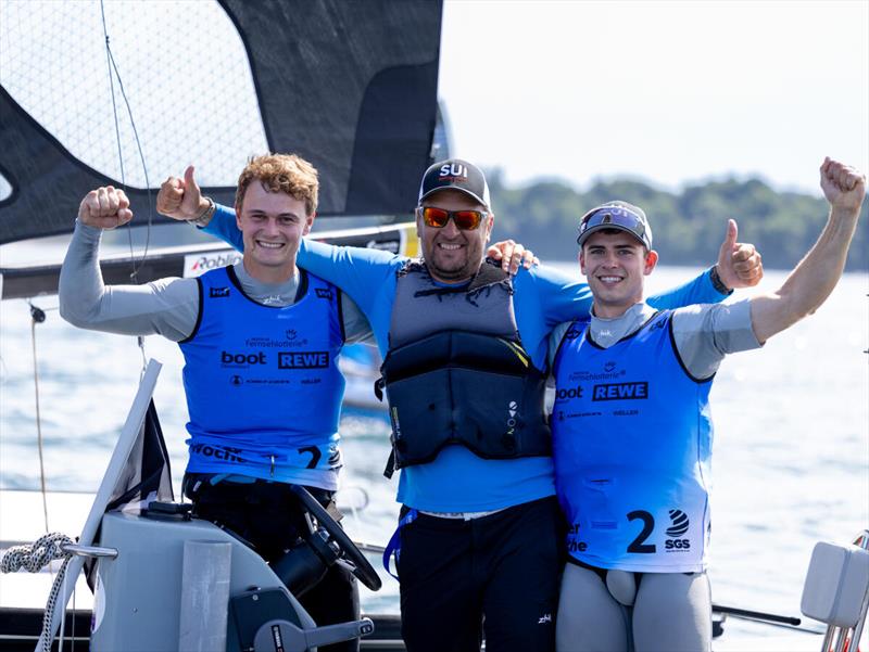 A strong-nerved victory in the 49er class at Kieler Woche: Joshua Richner and Nilo Schärer from Switzerland photo copyright Felix Diemer / Kieler Woche taken at Kieler Yacht Club and featuring the 49er class