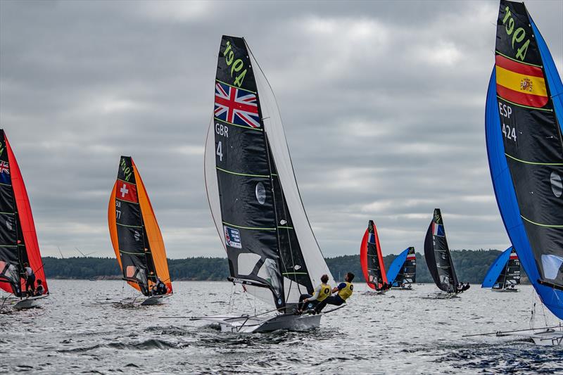 49er, 49er Fx and Nacra 17 World Championships day 3 photo copyright NIMANET - Niklas Mattes taken at  and featuring the 49er class