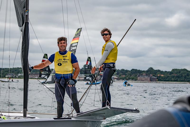 49er, 49er Fx and Nacra 17 World Championships day 3 photo copyright NIMANET - Niklas Mattes taken at  and featuring the 49er class