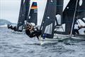 Laura Harding & Annie Wilmot (49erFX) competing at 49er, 49erFX & Nacra 17 World Championships in Hubbards, NS, Canada © Beau Outteridge