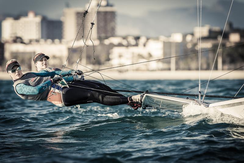 Andrea Brewster and Saskia Tidey, 49erFX photo copyright Brian Carlin Photography taken at Irish Sailing Association and featuring the 49er FX class