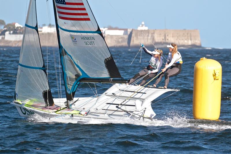 The 49erFX was another product of the move to introduce new and more challenging Olympic classes for wormen. - photo © Richard Gladwell