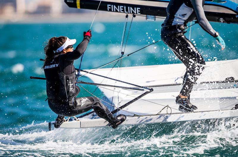 Molly Meech and Alex Maloney - 49erFX - Day 3 - 49th Trofeo Princesa Sofia Iberostar, Palma, Spain - photo © Tomas Moya / Sailing Energy / Iberostar