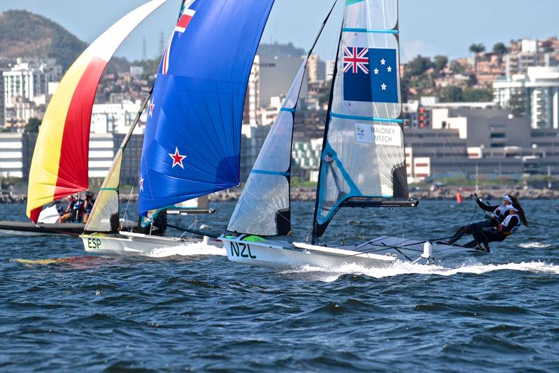 Alex Maloney and Molly Meech (NZL) - 49erFX 2016 Olympic Regatta, Rio de Janeiro - photo © Richard Gladwell