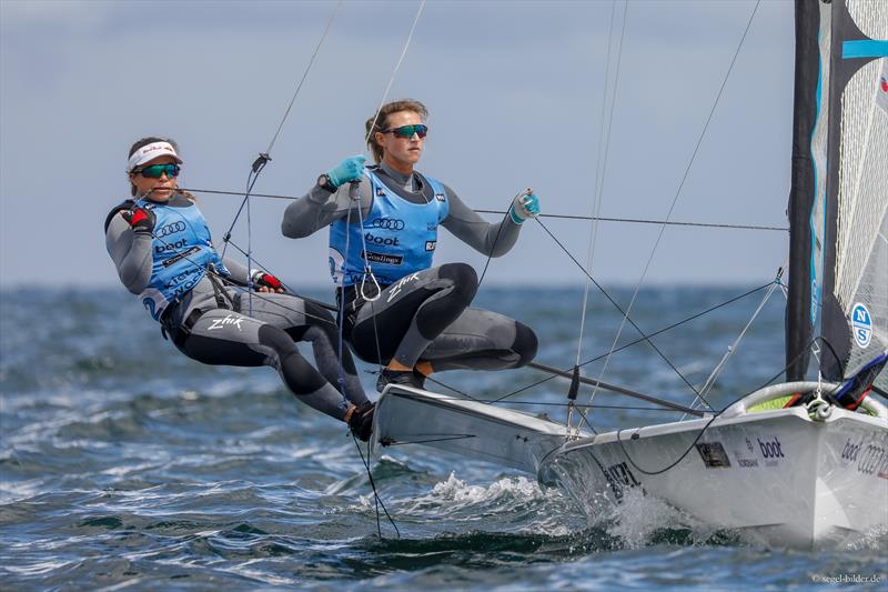 Molly Meech and Alex Maloney - 49erFX - Day 2, Kieler Woche 2018 photo copyright Christian Beeck taken at Kieler Yacht Club and featuring the 49er FX class